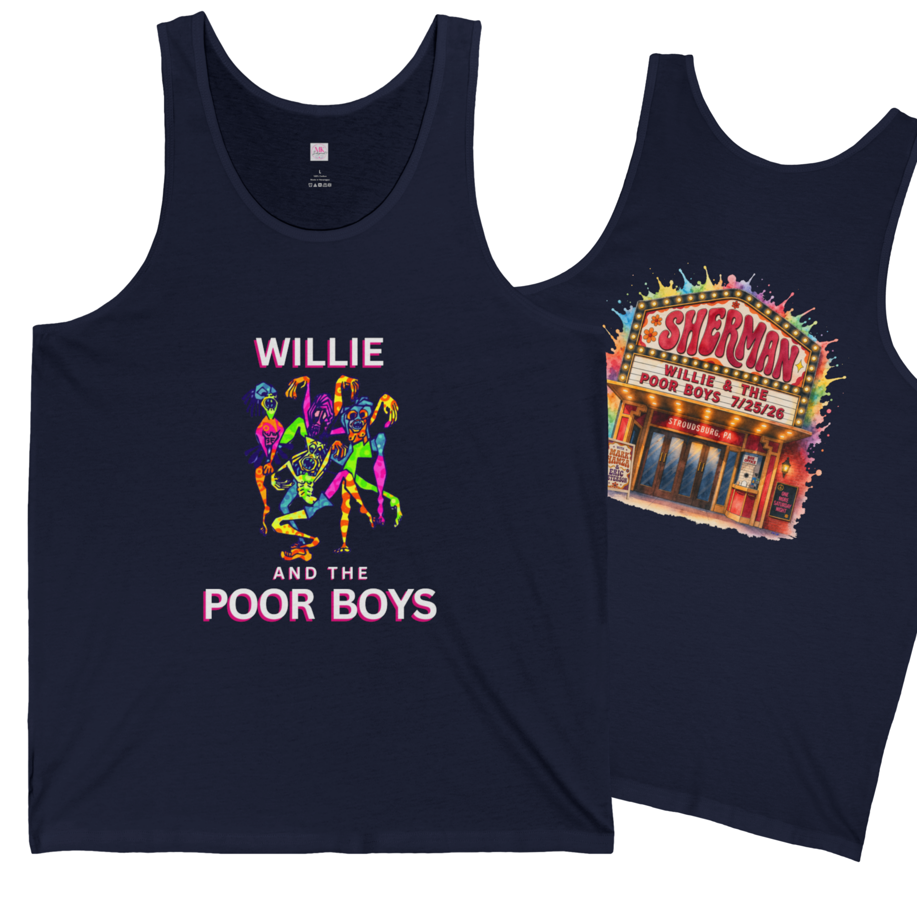 Unisex Willie & The Poor Boys Sherman Reunion Artwork Tank Top