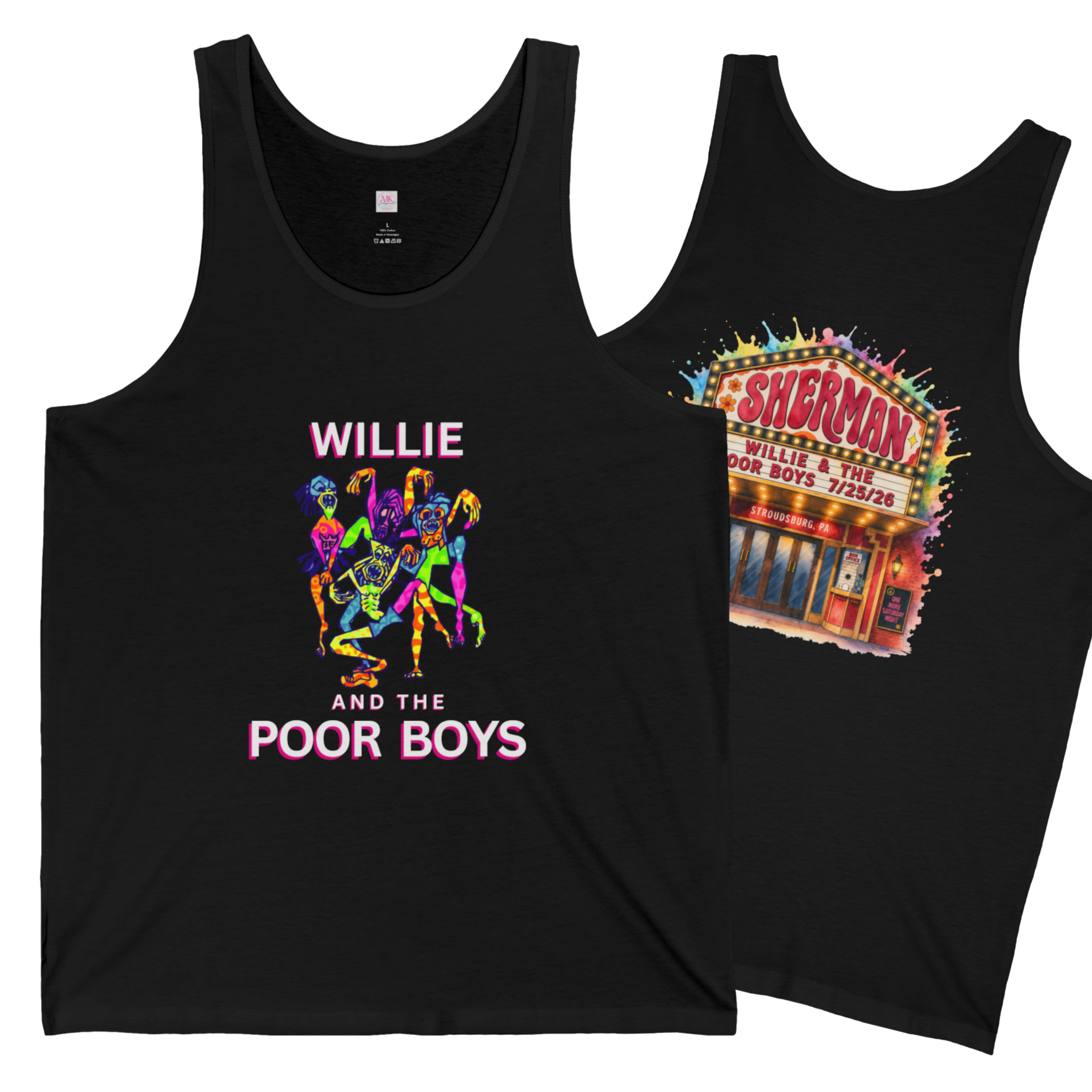 Unisex Willie & The Poor Boys Sherman Reunion Artwork Tank Top