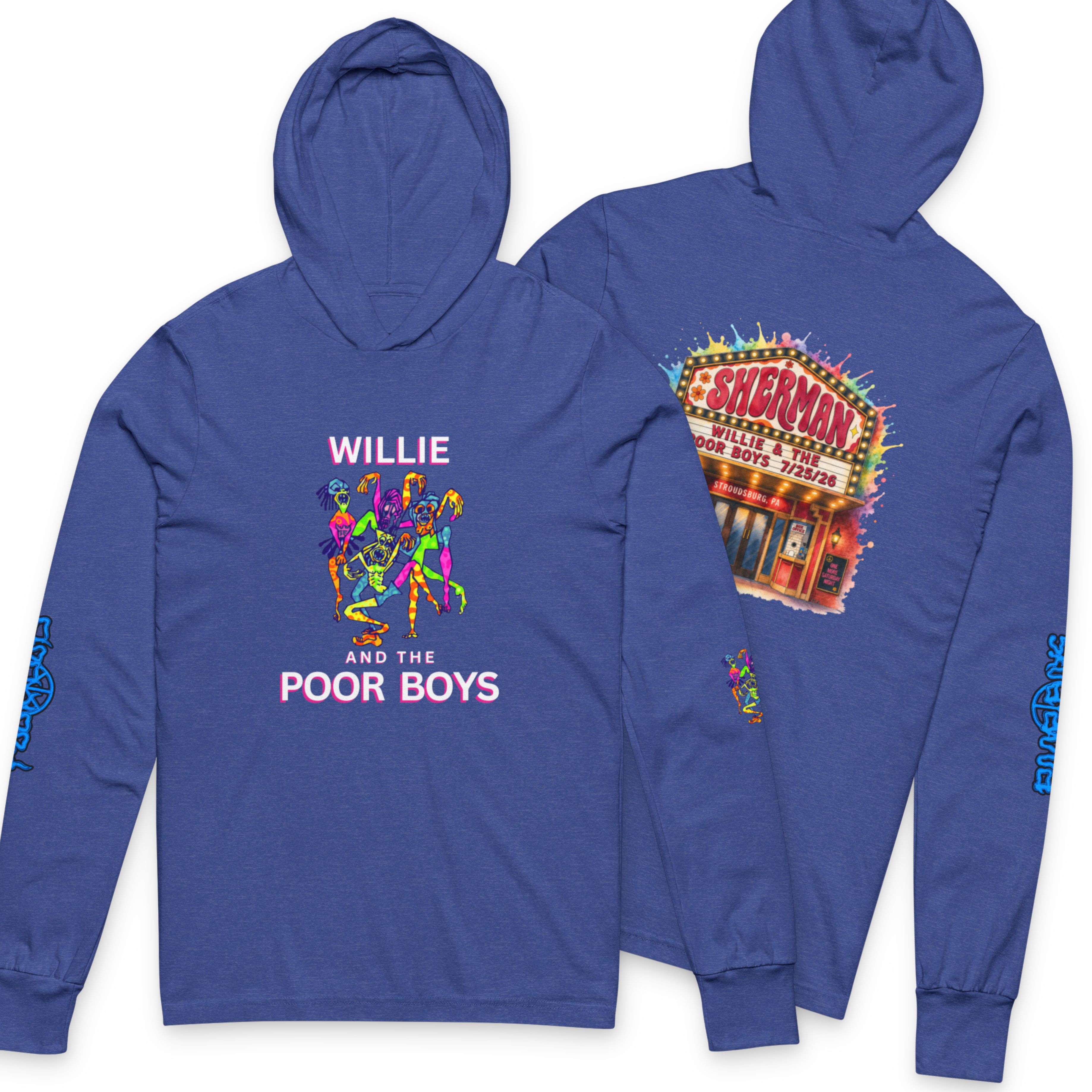 Willie & The Poor Boys Classic Logo Splash Hooded Long Sleeve Tee