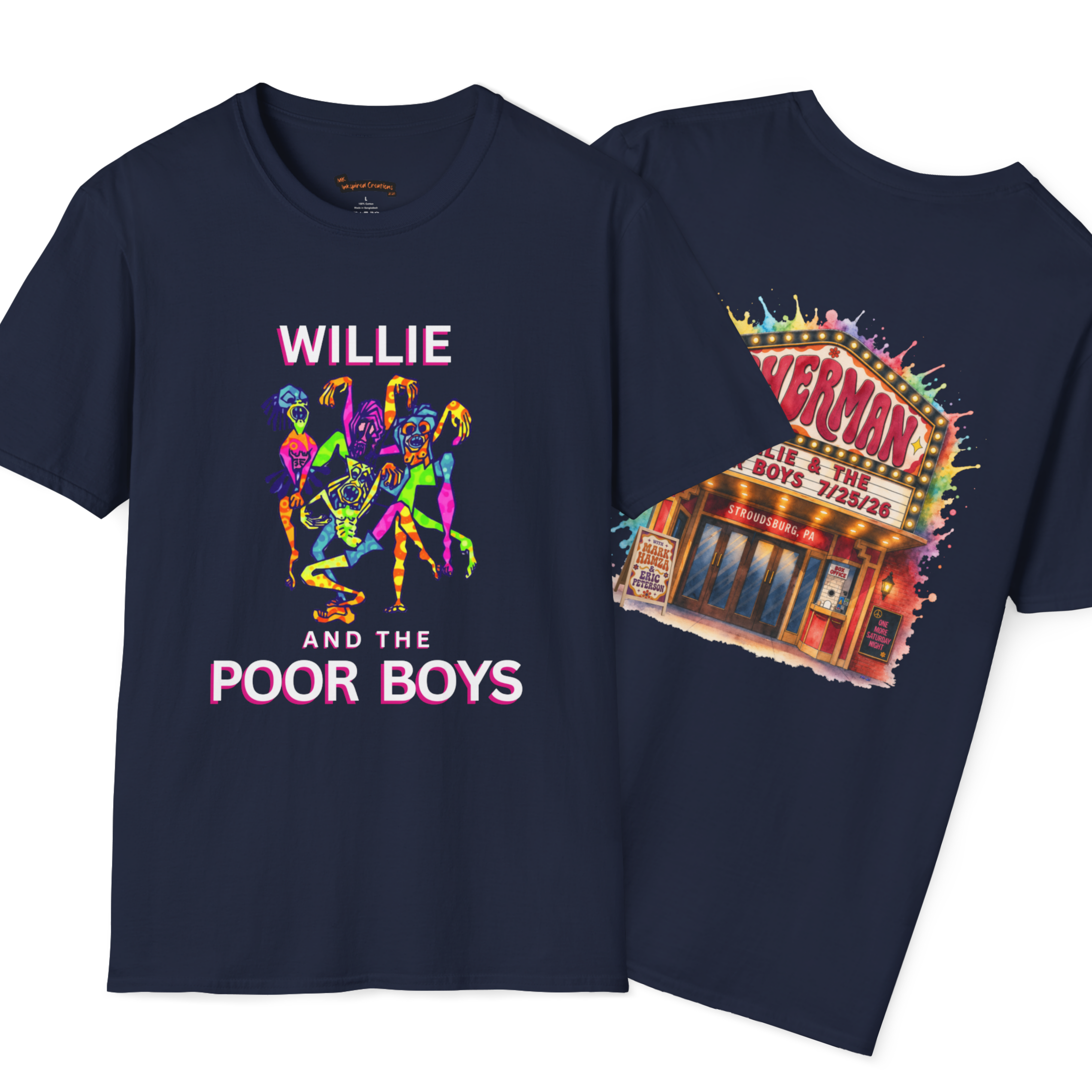 Unisex Willie & The Poor Boys Color Splash Sherman Reunion 2026 Sherman Theater Softstyle T-Shirt