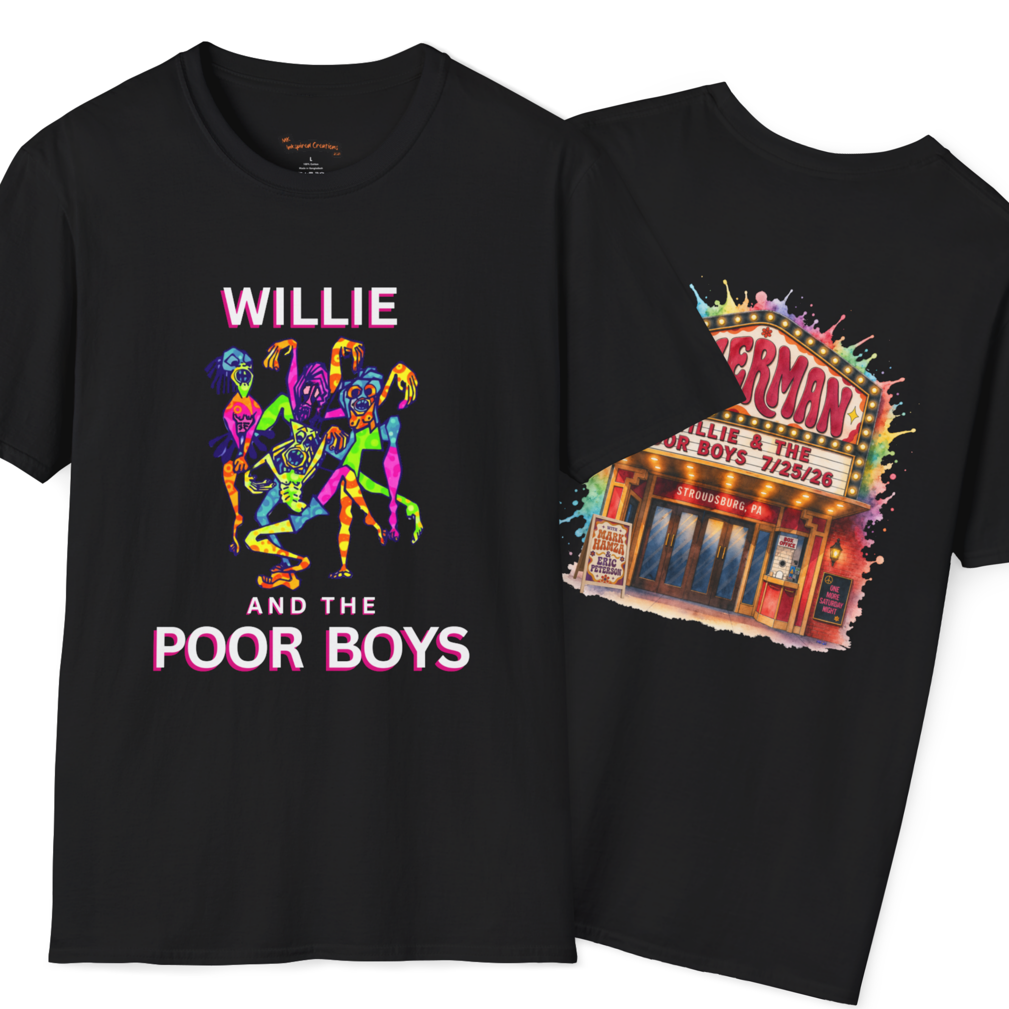 Unisex Willie & The Poor Boys Color Splash Sherman Reunion 2026 Sherman Theater Softstyle T-Shirt