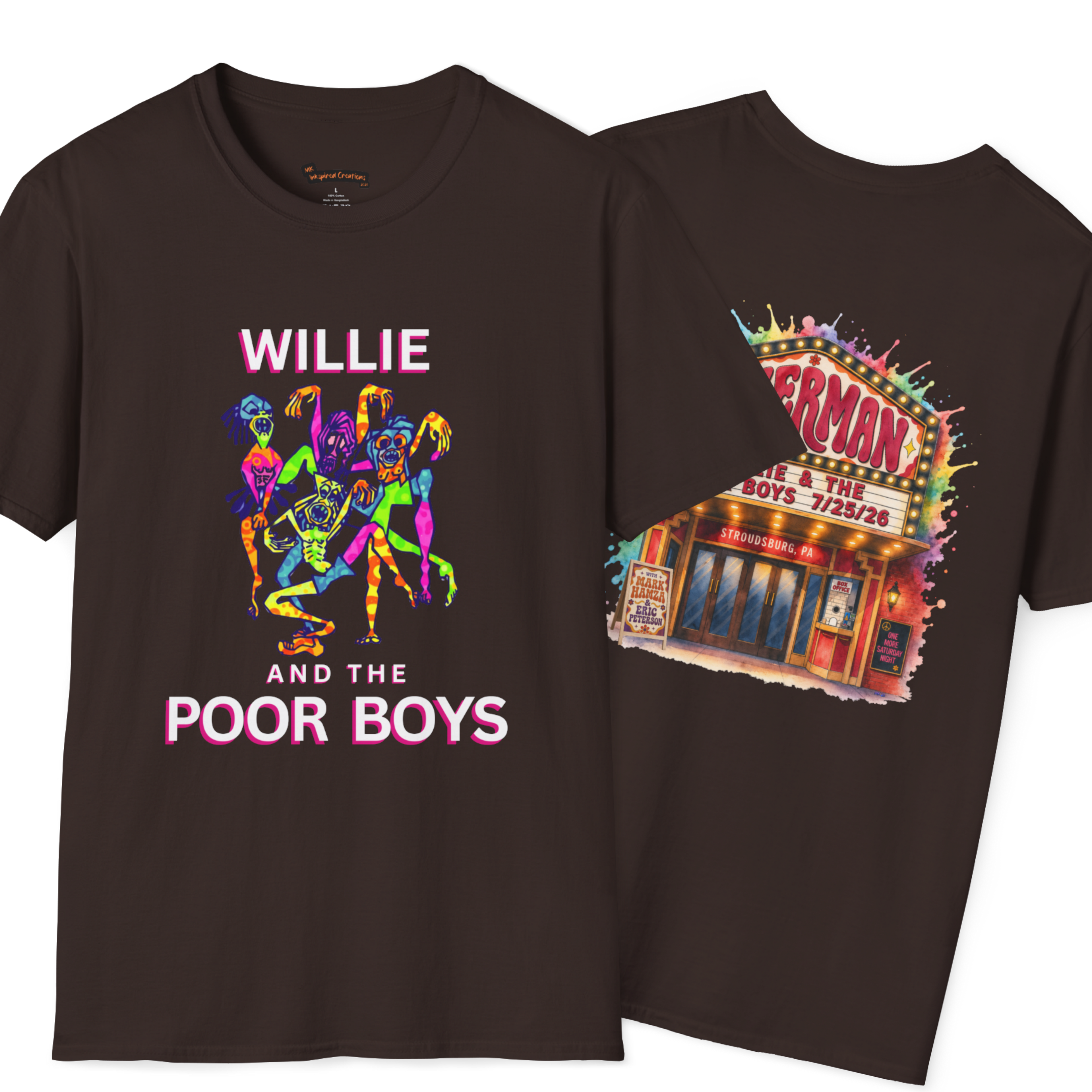 Unisex Willie & The Poor Boys Color Splash Sherman Reunion 2026 Sherman Theater Softstyle T-Shirt
