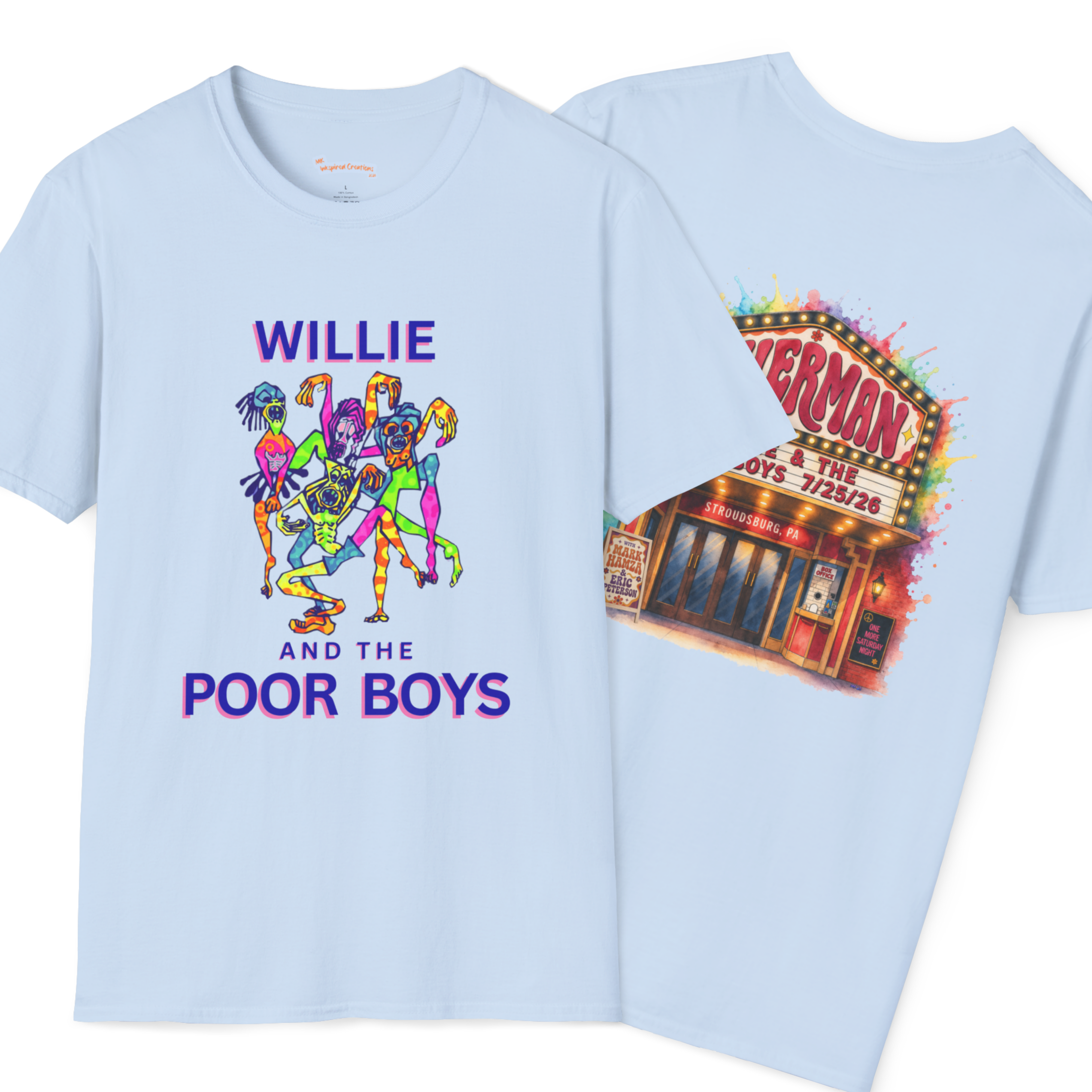 Unisex Willie & The Poor Boys Color Splash Sherman Reunion 2026 Sherman Theater Softstyle T-Shirt