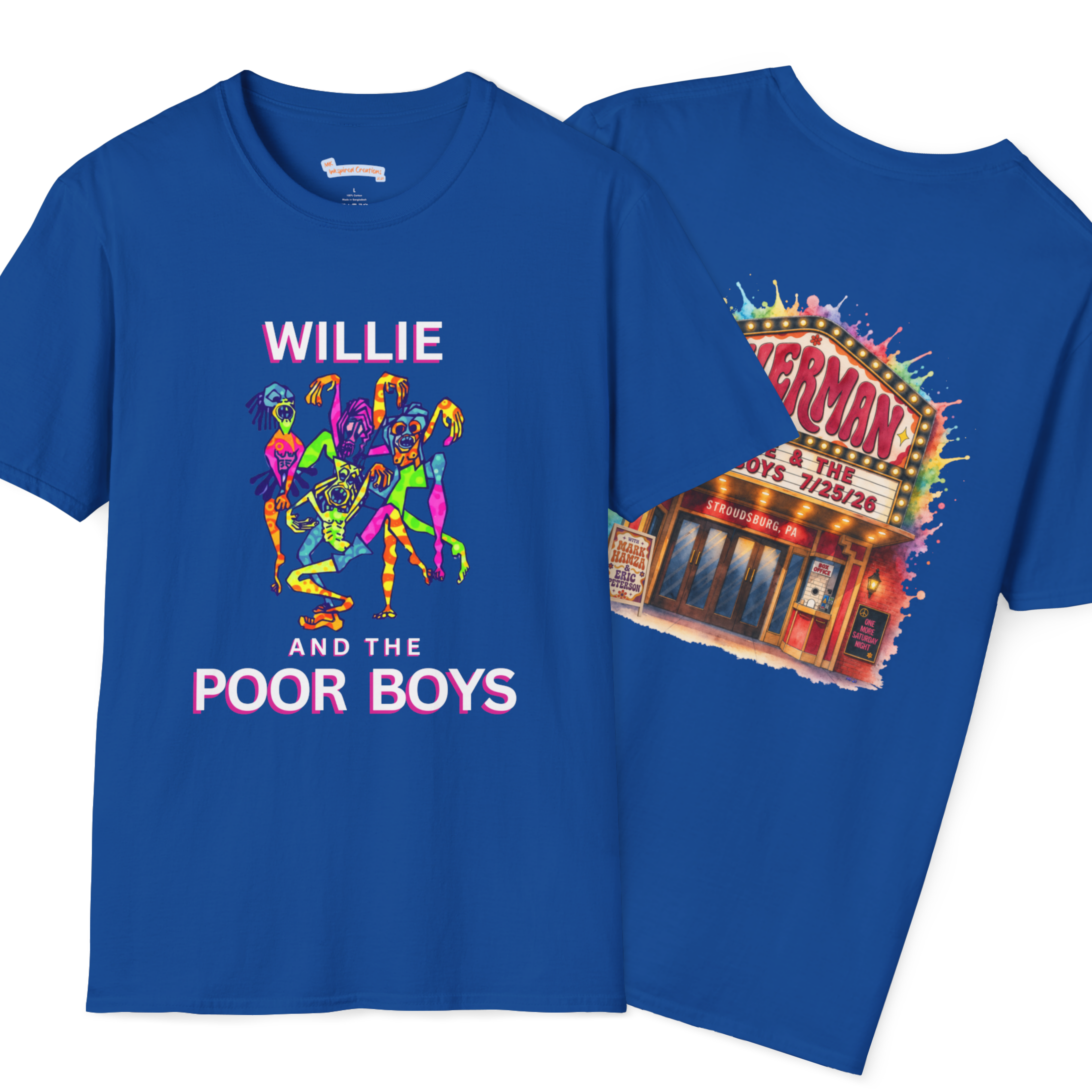 Unisex Willie & The Poor Boys Color Splash Sherman Reunion 2026 Sherman Theater Softstyle T-Shirt
