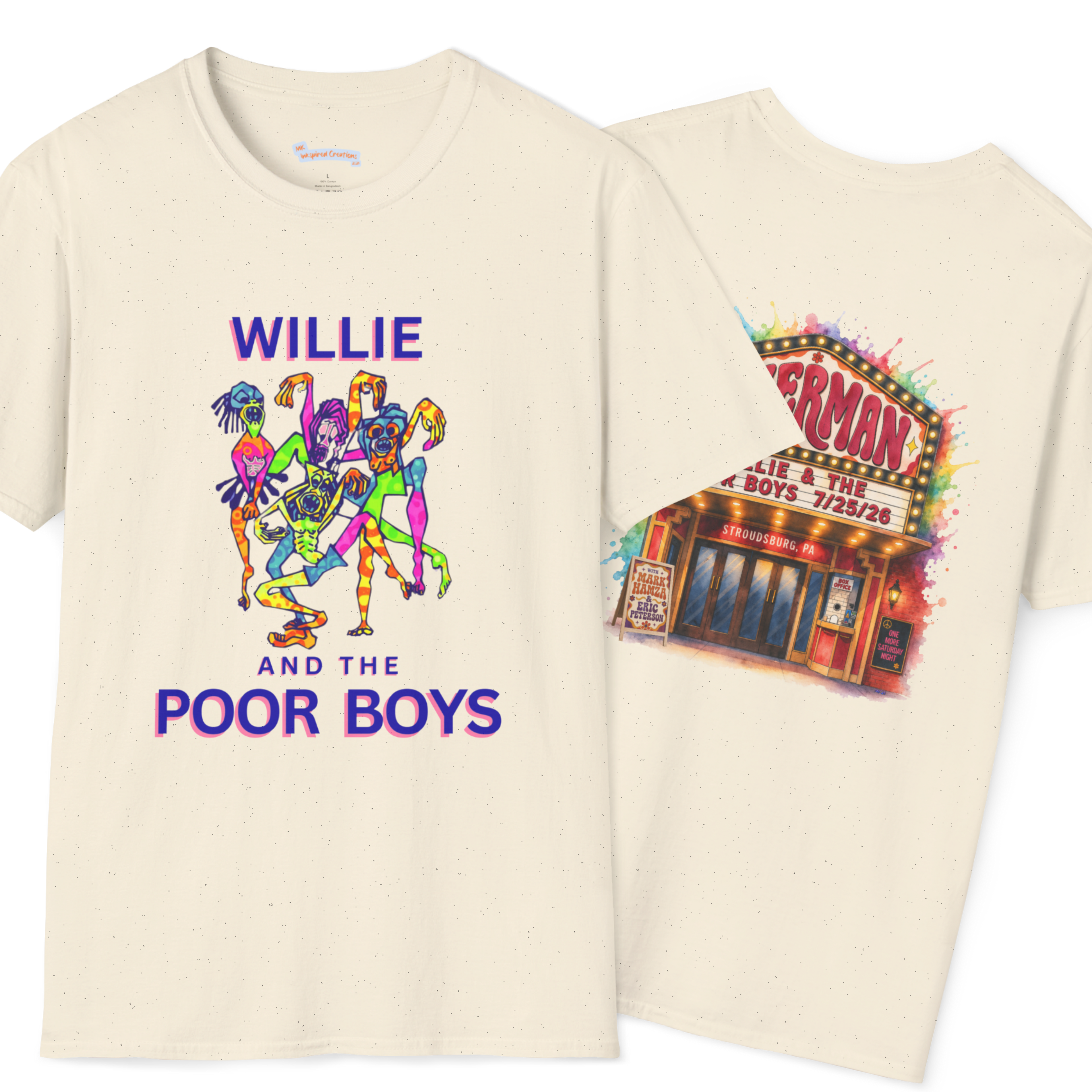 Unisex Willie & The Poor Boys Color Splash Sherman Reunion 2026 Sherman Theater Softstyle T-Shirt