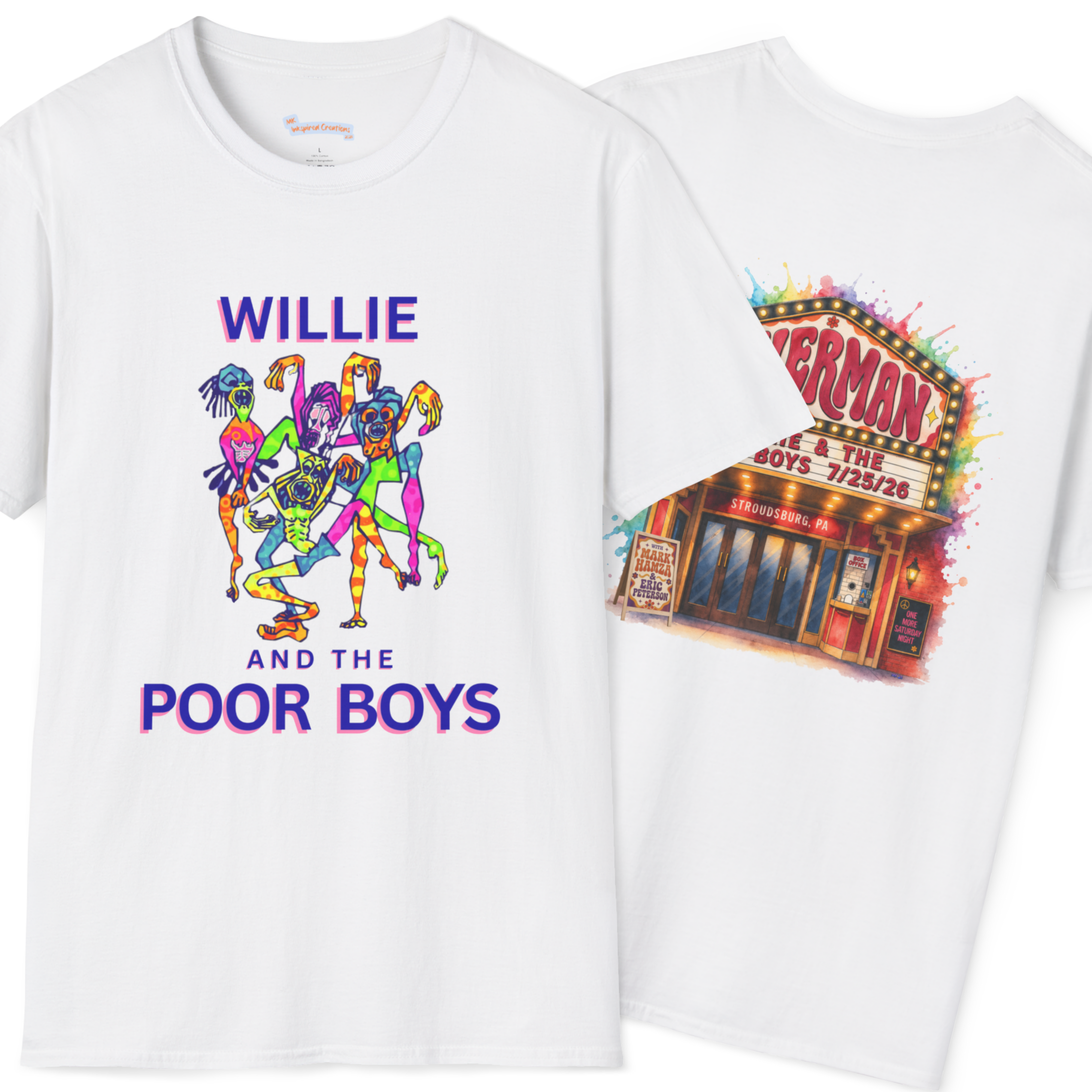 Unisex Willie & The Poor Boys Color Splash Sherman Reunion 2026 Sherman Theater Softstyle T-Shirt