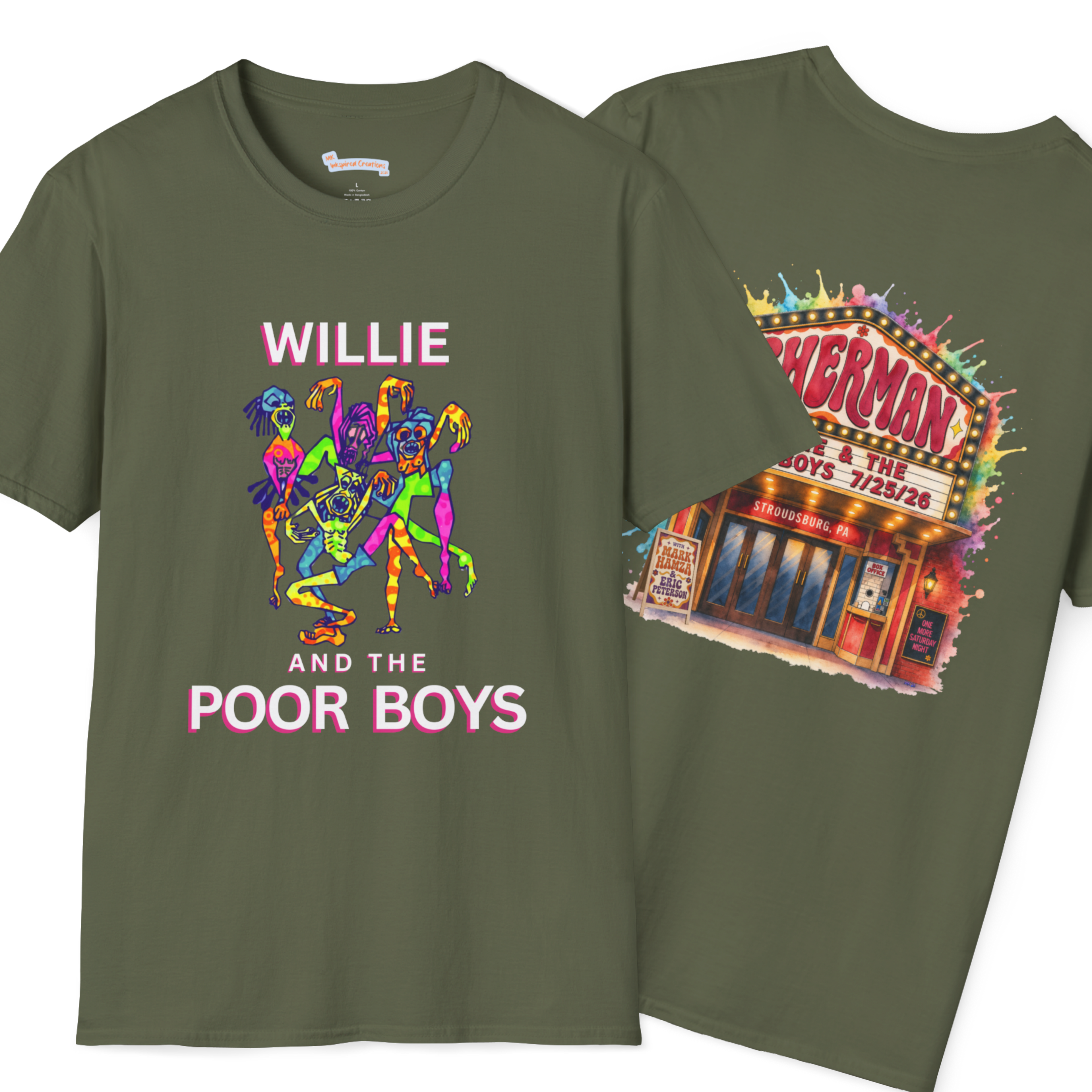 Unisex Willie & The Poor Boys Color Splash Sherman Reunion 2026 Sherman Theater Softstyle T-Shirt