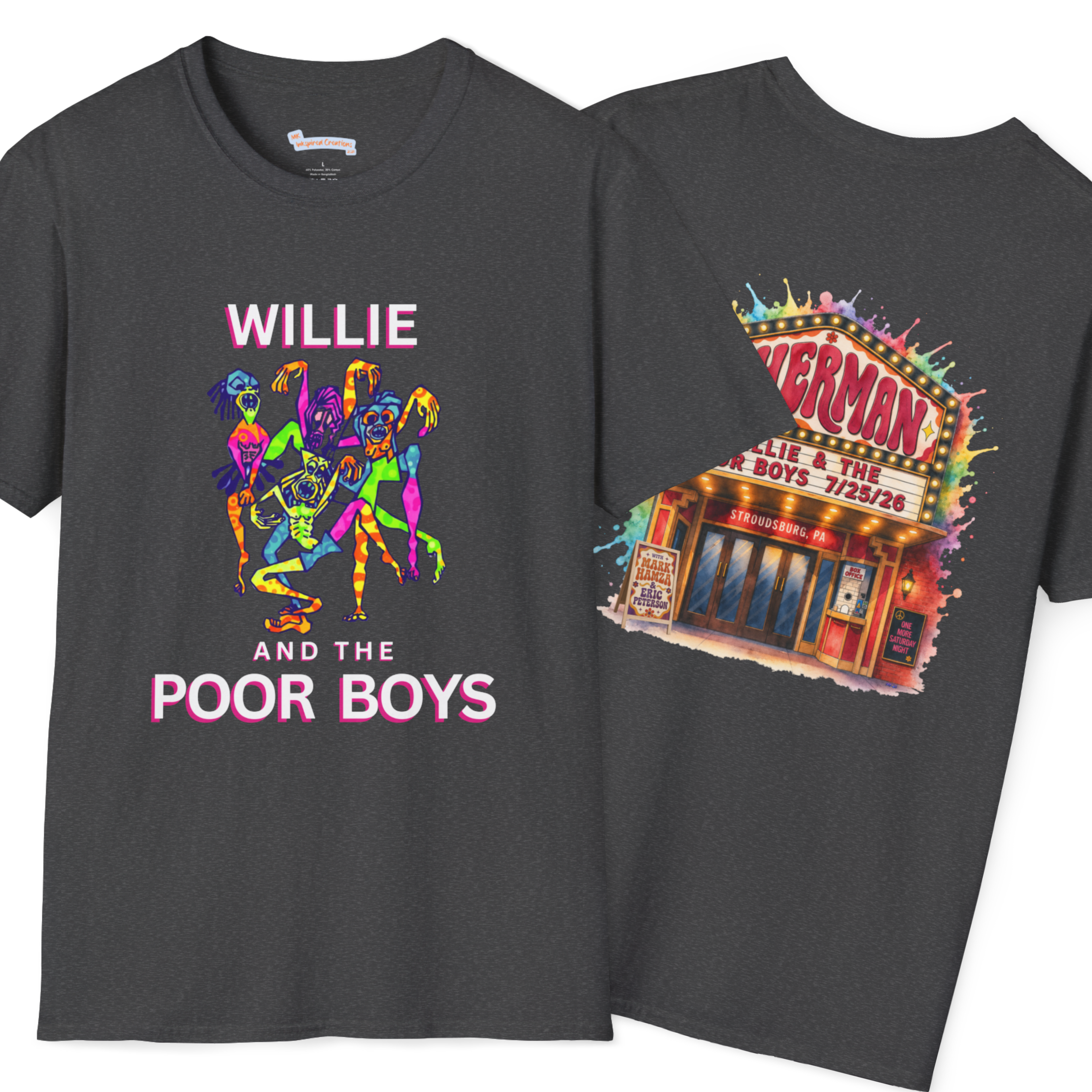 Unisex Willie & The Poor Boys Color Splash Sherman Reunion 2026 Sherman Theater Softstyle T-Shirt