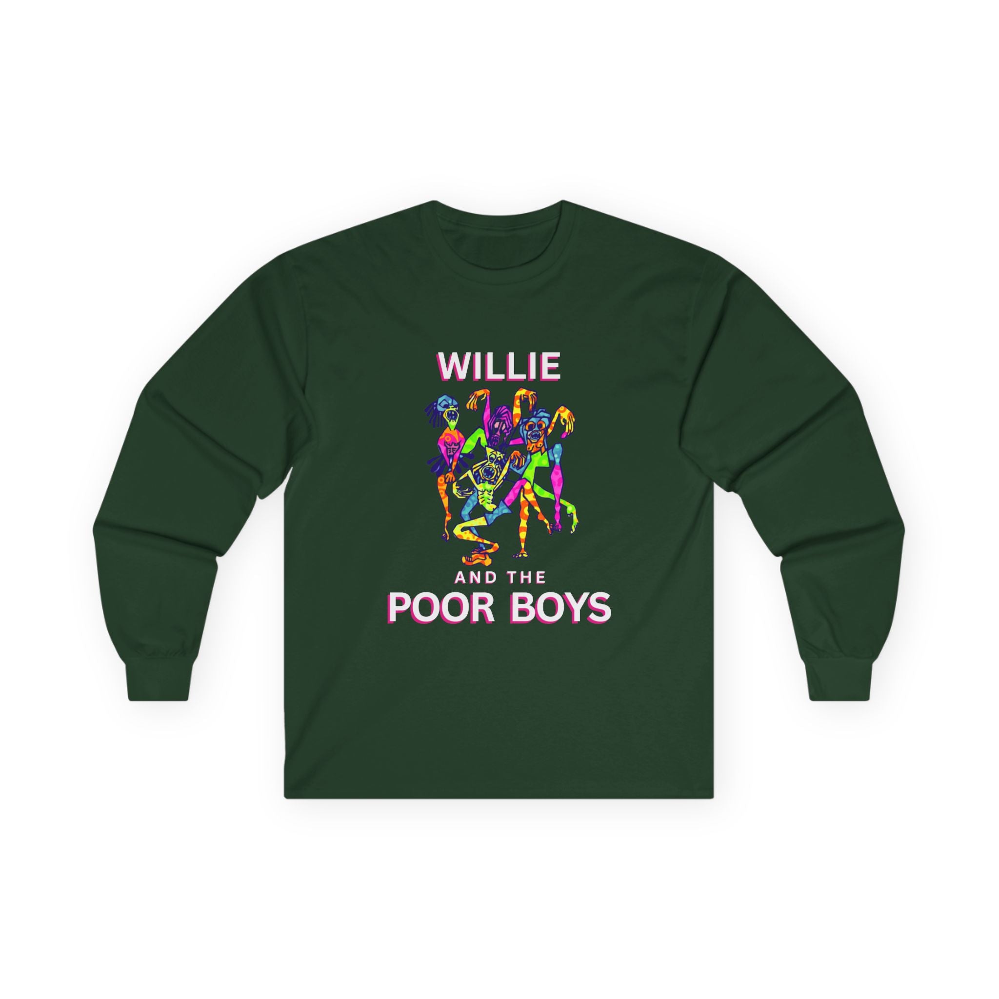 Medium Weight Long Sleeve Tee - Willie & The Poor Boys Sherman Reunion Artwork