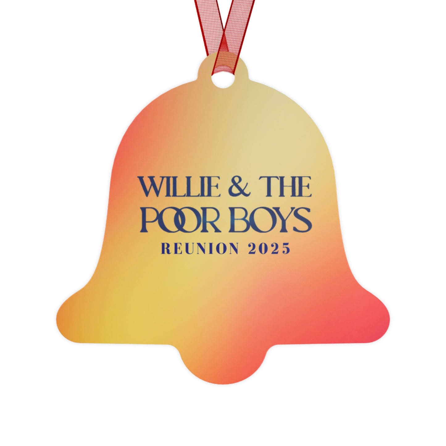 Willie & The Poor Boys Reunion Ornament – 2-Sided Metal Keepsake (Round, Bell, Oval, Tree)