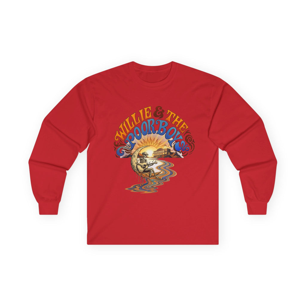 Medium Weight Long Sleeve Shirt - Willie & The Poor Boys Sherman Reunion Artwork