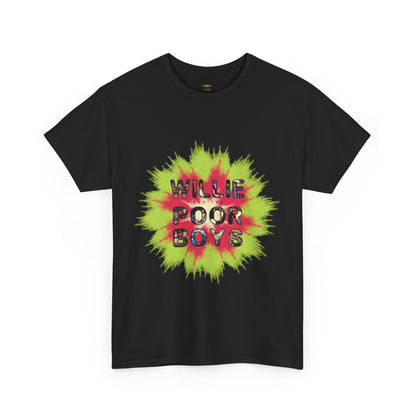 Photo Collage Band Name Front with Tie-Dye Burst & 40 Years of Music & Memories Back – Unisex T-Shirt (Various Colors Available)