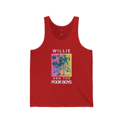 Unisex "Music & Memories" Artwork Back with Logo Front - Jersey Tank Top