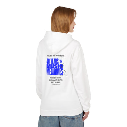 Unisex Reunion Hoodie – Poor Boys Logo Front with 40 Years of Music & Memories Back (Various Colors Available)