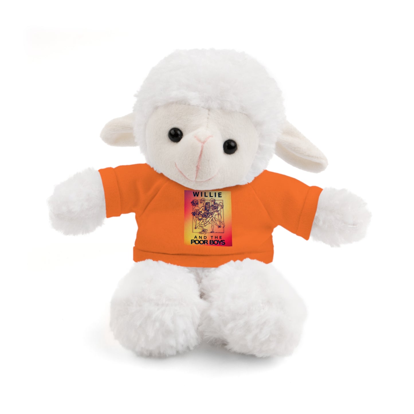 Willie & The Poor Boys 8" Plush Stuffed Animal – Choose 1 of 6 with Colorful T-Shirt