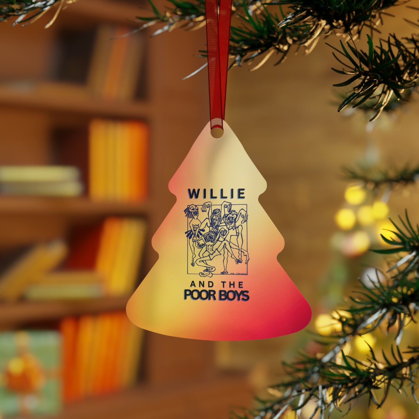 Willie & The Poor Boys Reunion Ornament – 2-Sided Metal Keepsake (Round, Bell, Oval, Tree)