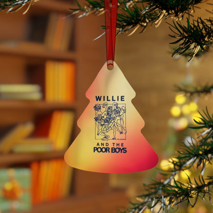 Willie & The Poor Boys Reunion Ornament – 2-Sided Metal Keepsake (Round, Bell, Oval, Tree)