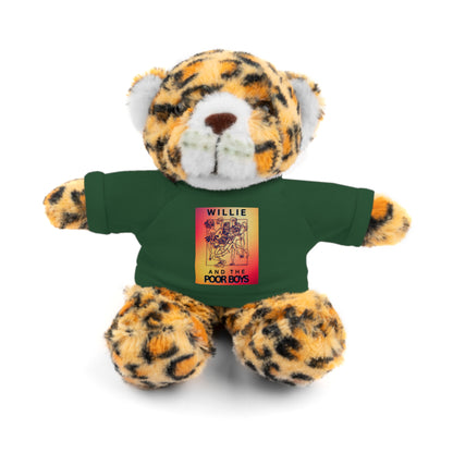 Willie & The Poor Boys 8" Plush Stuffed Animal – Choose 1 of 6 with Colorful T-Shirt