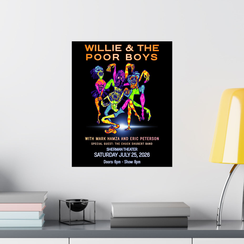Willie & The Poor Boys 2026 Reunion Poster – Satin Finish, Museum-Grade Quality