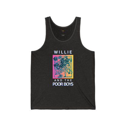 Unisex "Music & Memories" Artwork Back with Logo Front - Jersey Tank Top