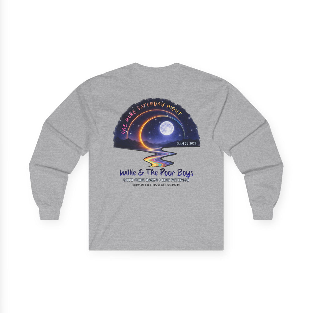 Medium Weight Long Sleeve Shirt - Willie & The Poor Boys Sherman Reunion Artwork