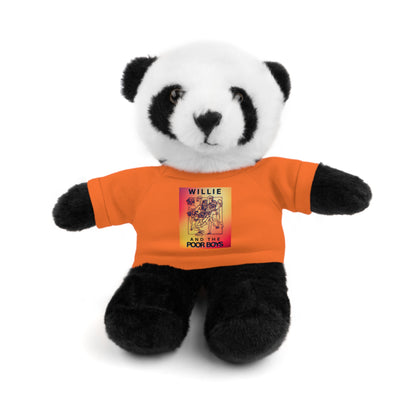 Willie & The Poor Boys 8" Plush Stuffed Animal – Choose 1 of 6 with Colorful T-Shirt