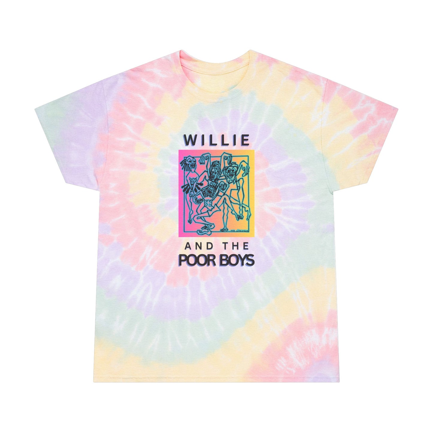 Tie Dye Spiral "Music & Memories" Artwork Back with Logo Front - Unisex Tee (2 colors available)