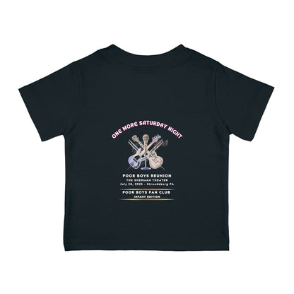 Infant Cotton Jersey Tee – Fan Club Infant Edition with “One More Saturday Night” Back & Logo Front