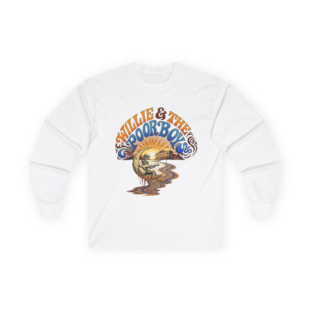 Medium Weight Long Sleeve Shirt - Willie & The Poor Boys Sherman Reunion Artwork