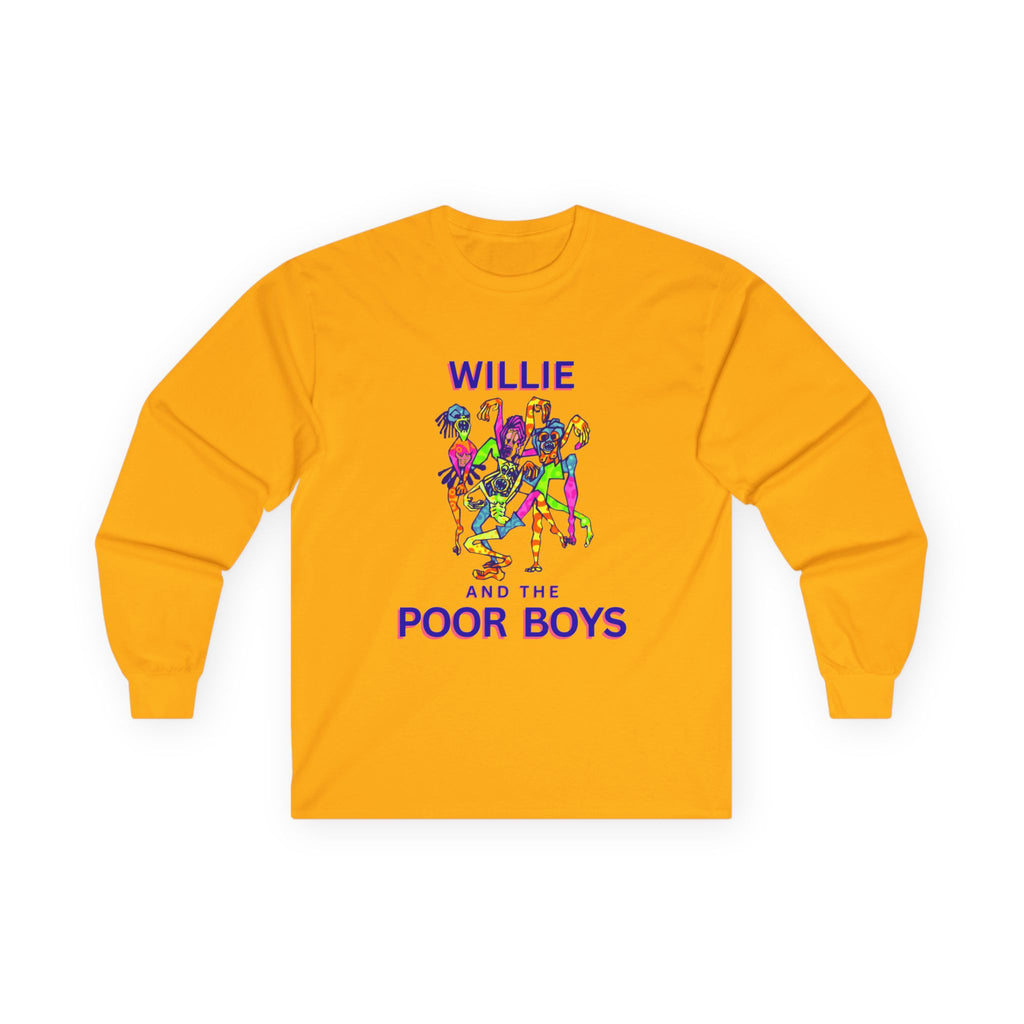 Medium Weight Long Sleeve Tee - Willie & The Poor Boys Sherman Reunion Artwork