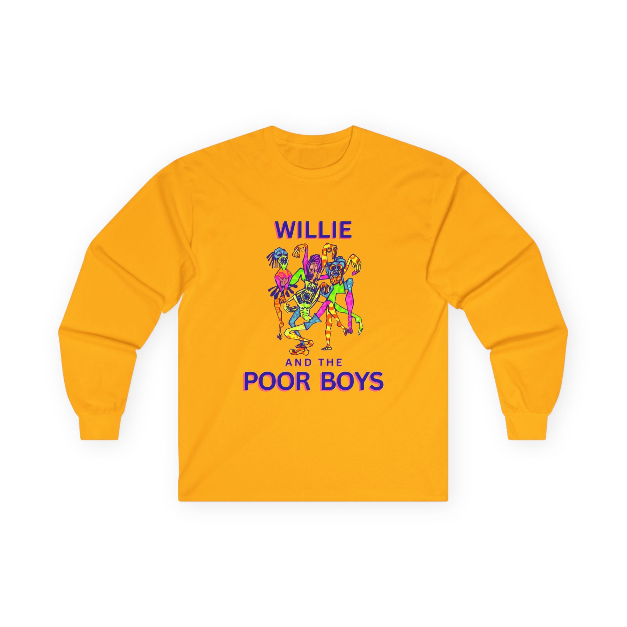 Medium Weight Long Sleeve Tee - Willie & The Poor Boys Sherman Reunion Artwork