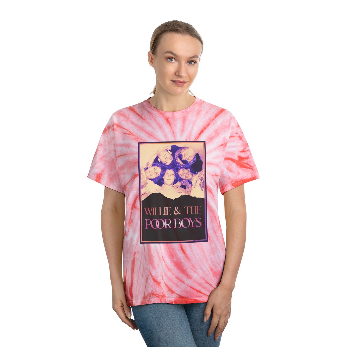 Tie-Dye - Vintage Photo Front with "Music & Memories" Artwork Back  - Unisex T-Shirt (4 colors available)