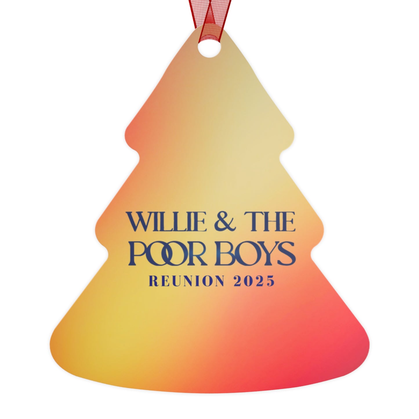 Willie & The Poor Boys Reunion Ornament – 2-Sided Metal Keepsake (Round, Bell, Oval, Tree)