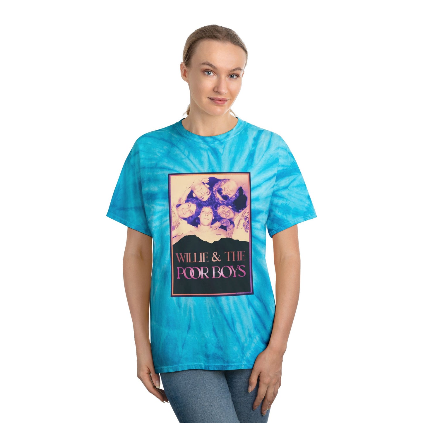 Tie-Dye - Vintage Photo Front with "Music & Memories" Artwork Back  - Unisex T-Shirt (4 colors available)