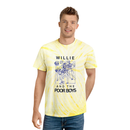 Tie-Dye "One More Saturday Night" Vintage Band Photo Back with Front Logo - Unisex T-Shirt (4 colors available)