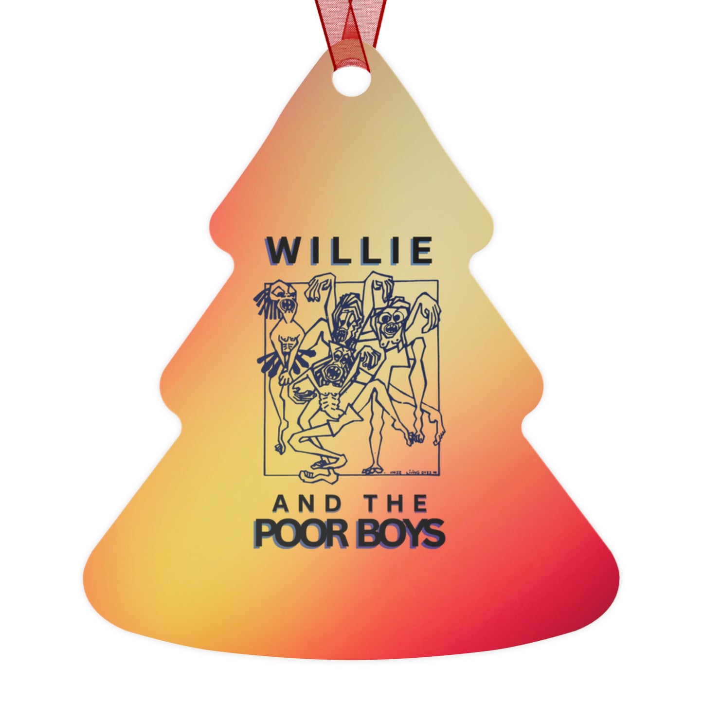 Willie & The Poor Boys Reunion Ornament – 2-Sided Metal Keepsake (Round, Bell, Oval, Tree)
