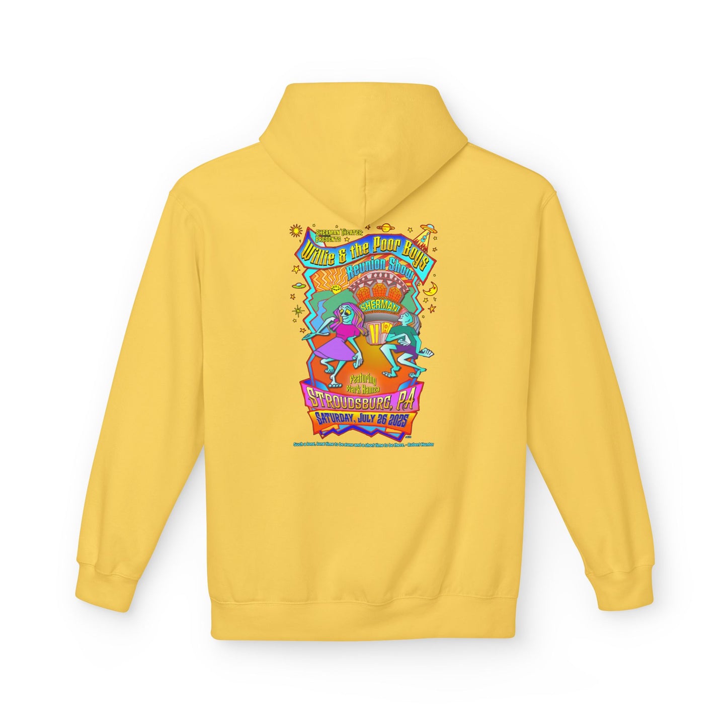 Unisex Reunion Hoodie – 2025 Reunion Poster Design Back with Front Logo (Various Colors Available)