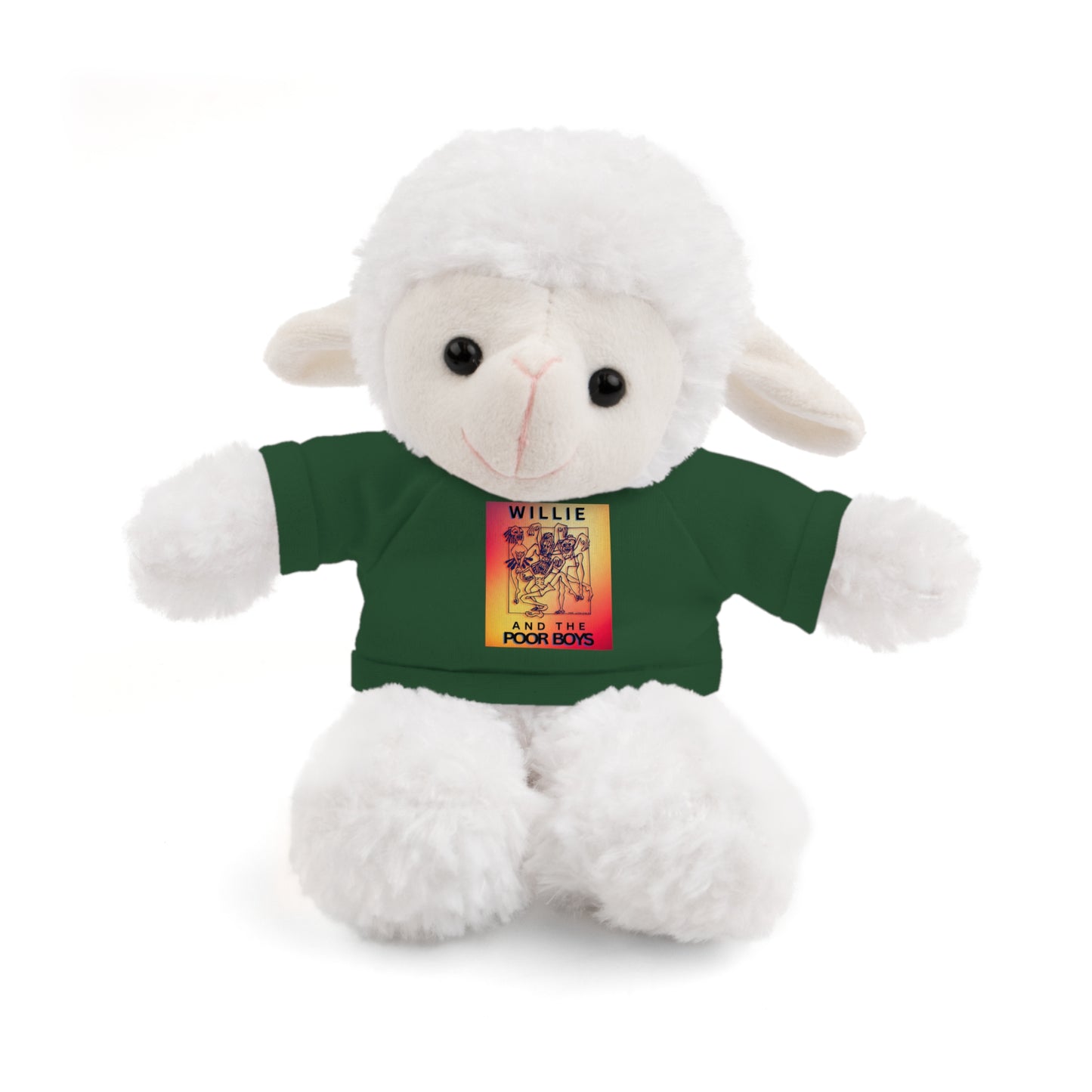 Willie & The Poor Boys 8" Plush Stuffed Animal – Choose 1 of 6 with Colorful T-Shirt
