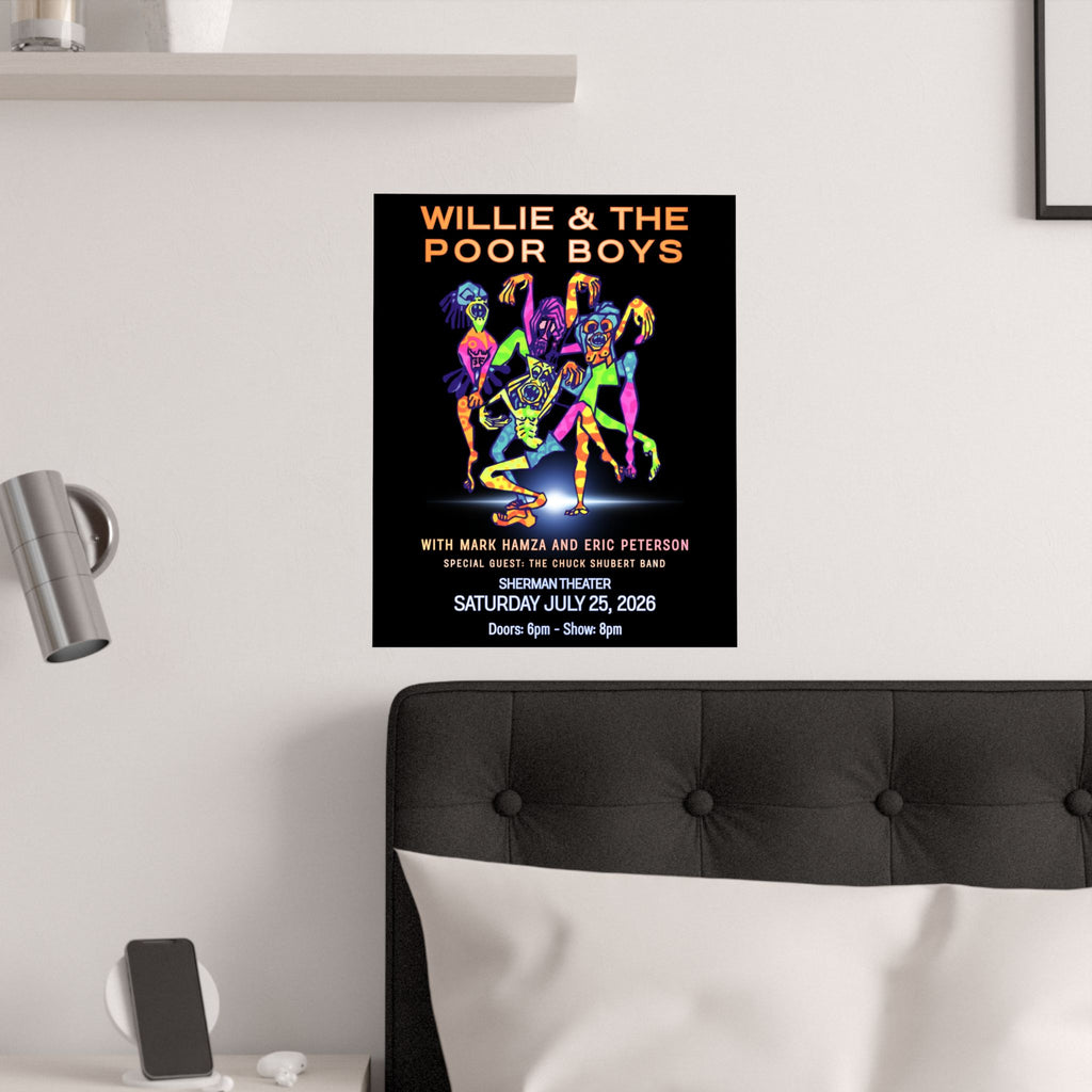 Willie & The Poor Boys 2026 Reunion Poster – Satin Finish, Museum-Grade Quality