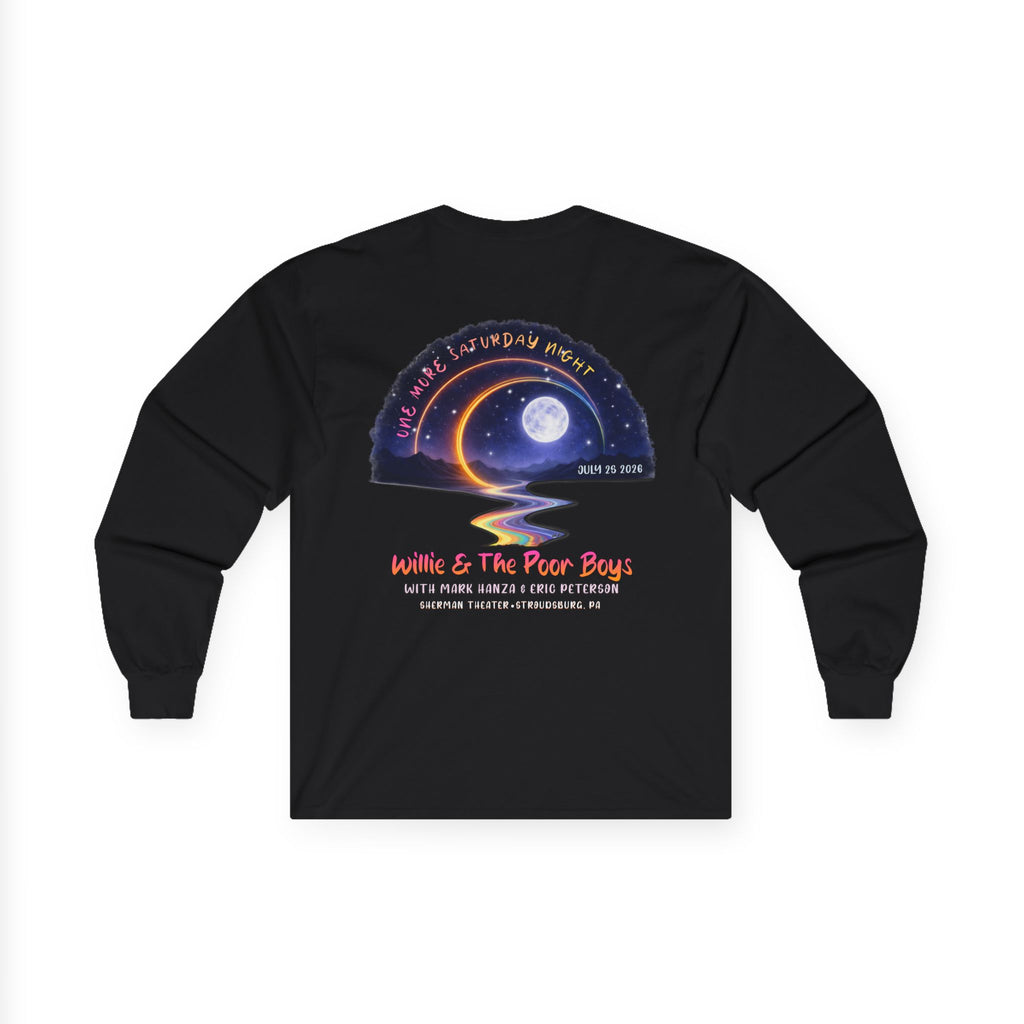 Medium Weight Long Sleeve Shirt - Willie & The Poor Boys Sherman Reunion Artwork