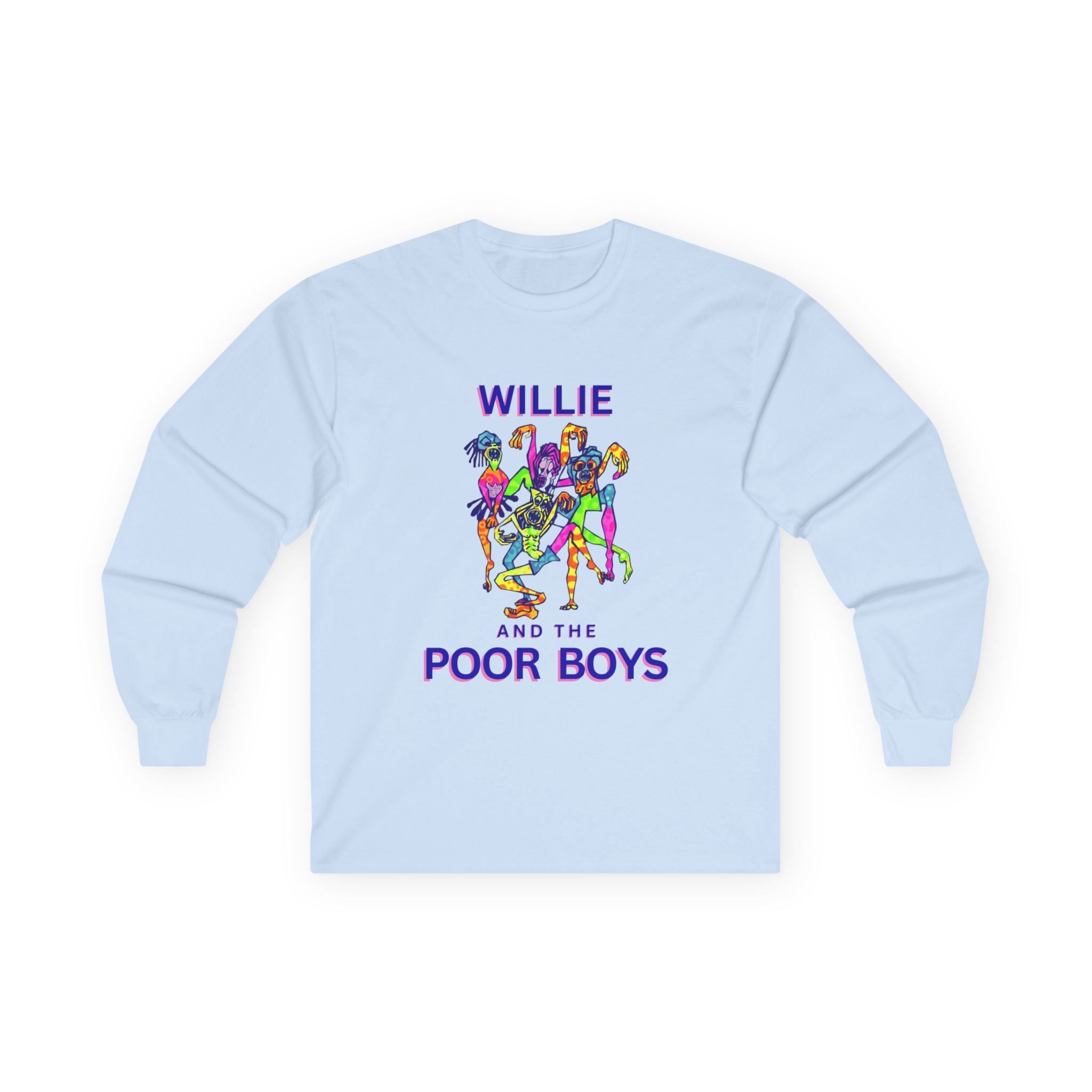 Medium Weight Long Sleeve Tee - Willie & The Poor Boys Sherman Reunion Artwork