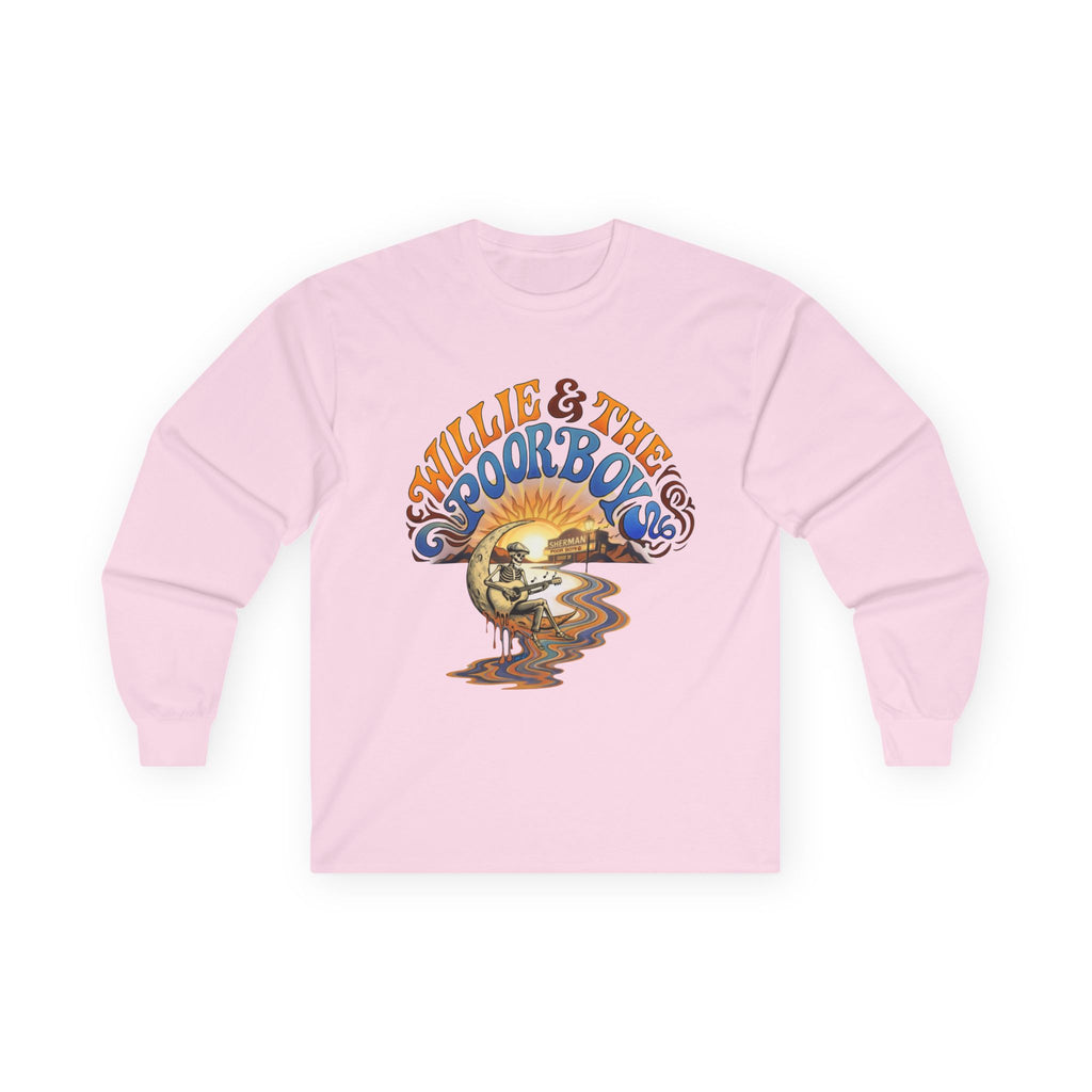 Medium Weight Long Sleeve Shirt - Willie & The Poor Boys Sherman Reunion Artwork