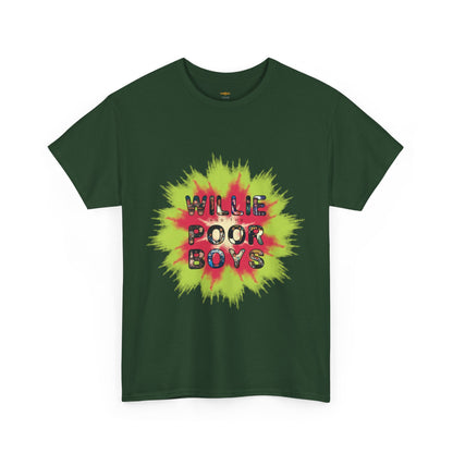 Photo Collage Band Name Front with Tie-Dye Burst & 40 Years of Music & Memories Back – Unisex T-Shirt (Various Colors Available)