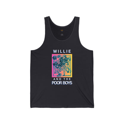 Unisex "Music & Memories" Artwork Back with Logo Front - Jersey Tank Top