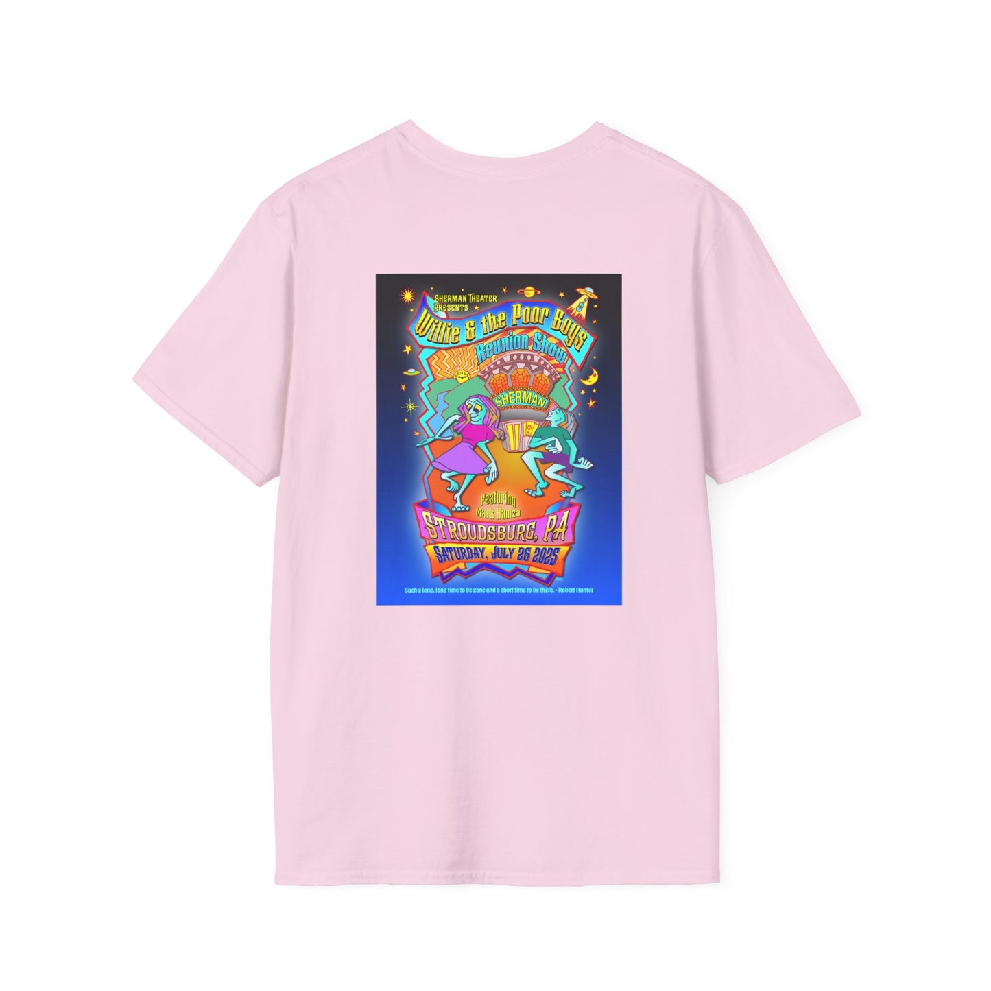 Solid Colors – 2025 Reunion Tee with Hand-Drawn Back Design and Pocket-Size Poor Boys Logo Softstyle T-Shirt (Various Colors Available)