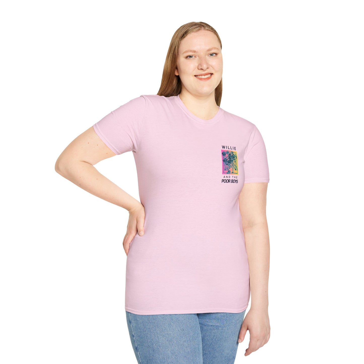Solid Colors – 2025 Reunion Tee with Hand-Drawn Back Design and Pocket-Size Front Logo Softstyle T-Shirt (Various Colors Available)