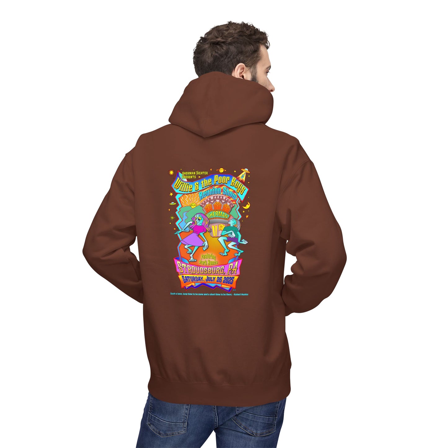Unisex Reunion Hoodie – 2025 Reunion Poster Design Back with Front Logo (Various Colors Available)
