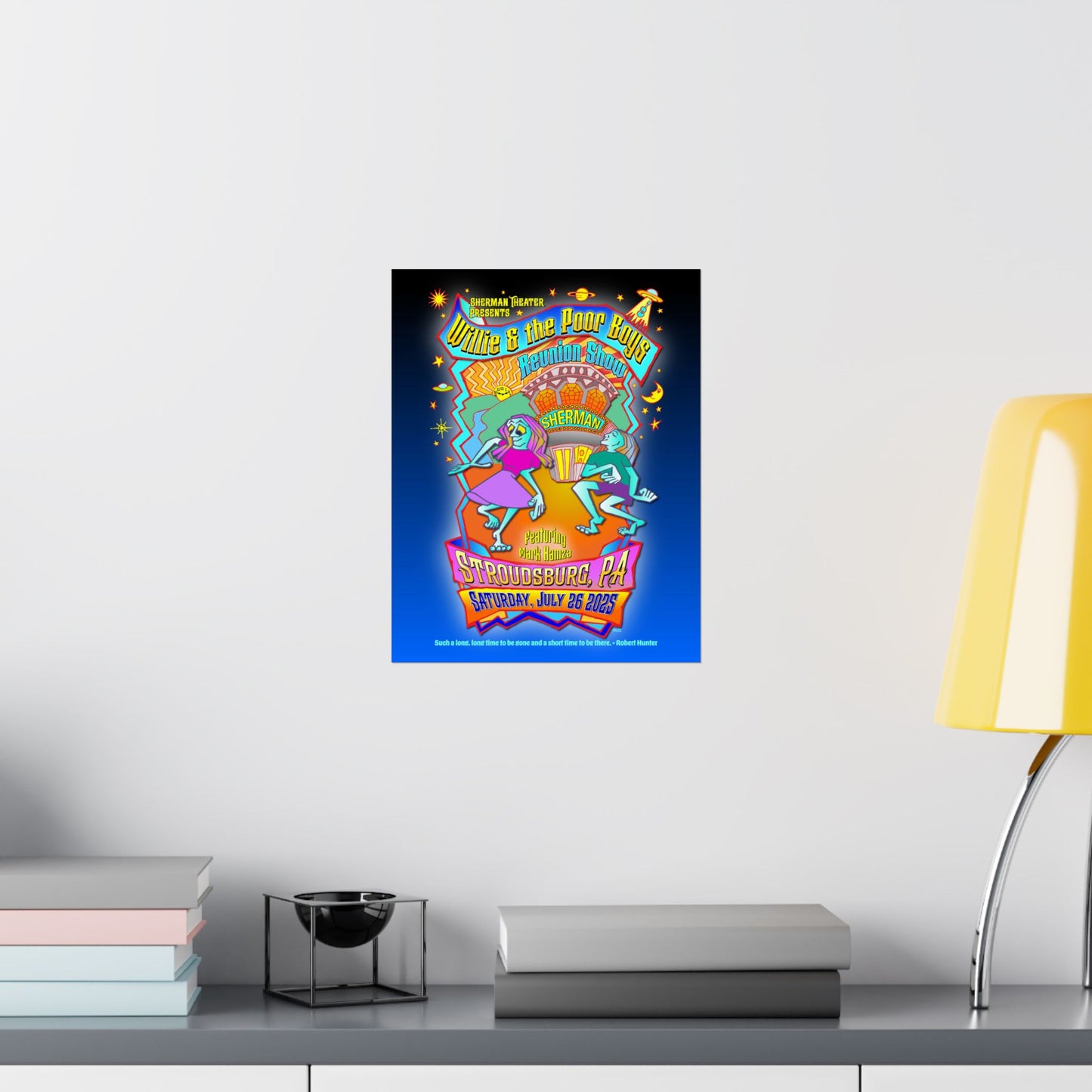Limited Edition Reunion Poster – Willie and the Poor Boys - Artwork by Gary Knize (Satin Finish)