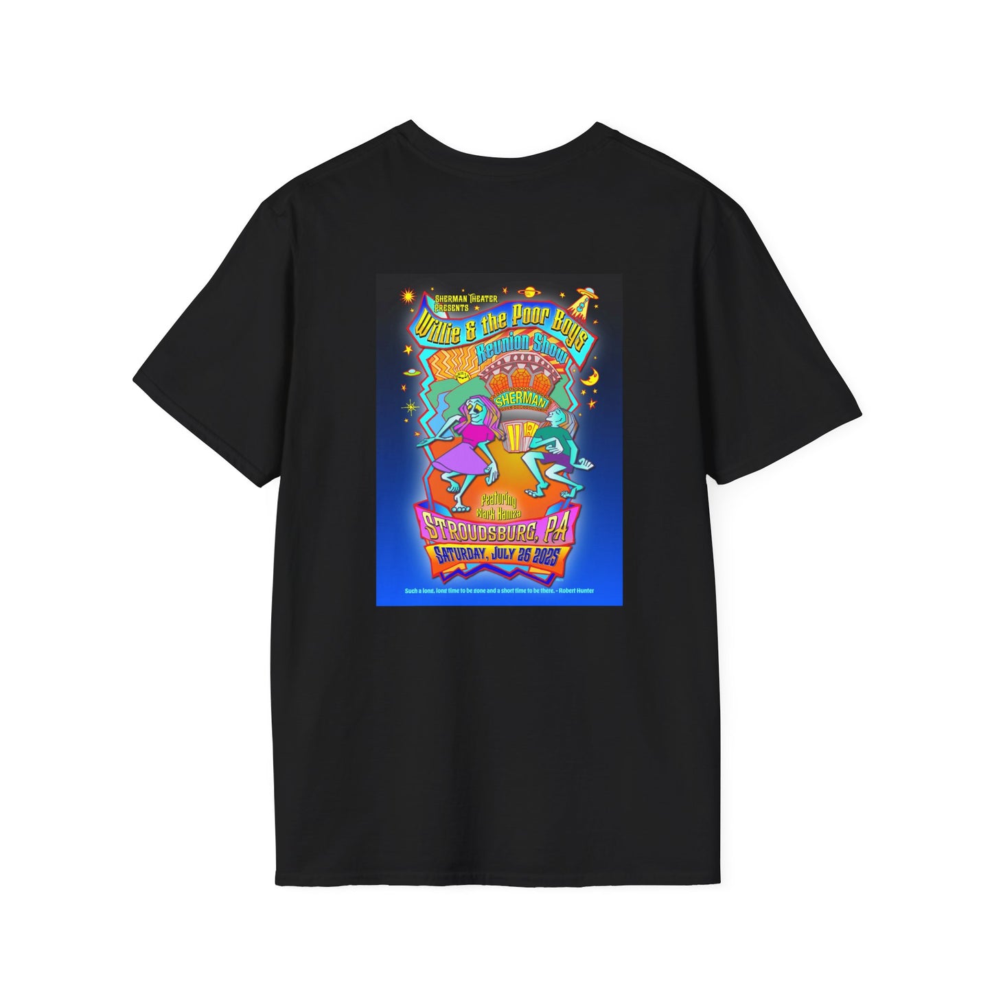 Solid Colors – 2025 Reunion Tee with Hand-Drawn Back Design and Pocket-Size Poor Boys Logo Softstyle T-Shirt (Various Colors Available)