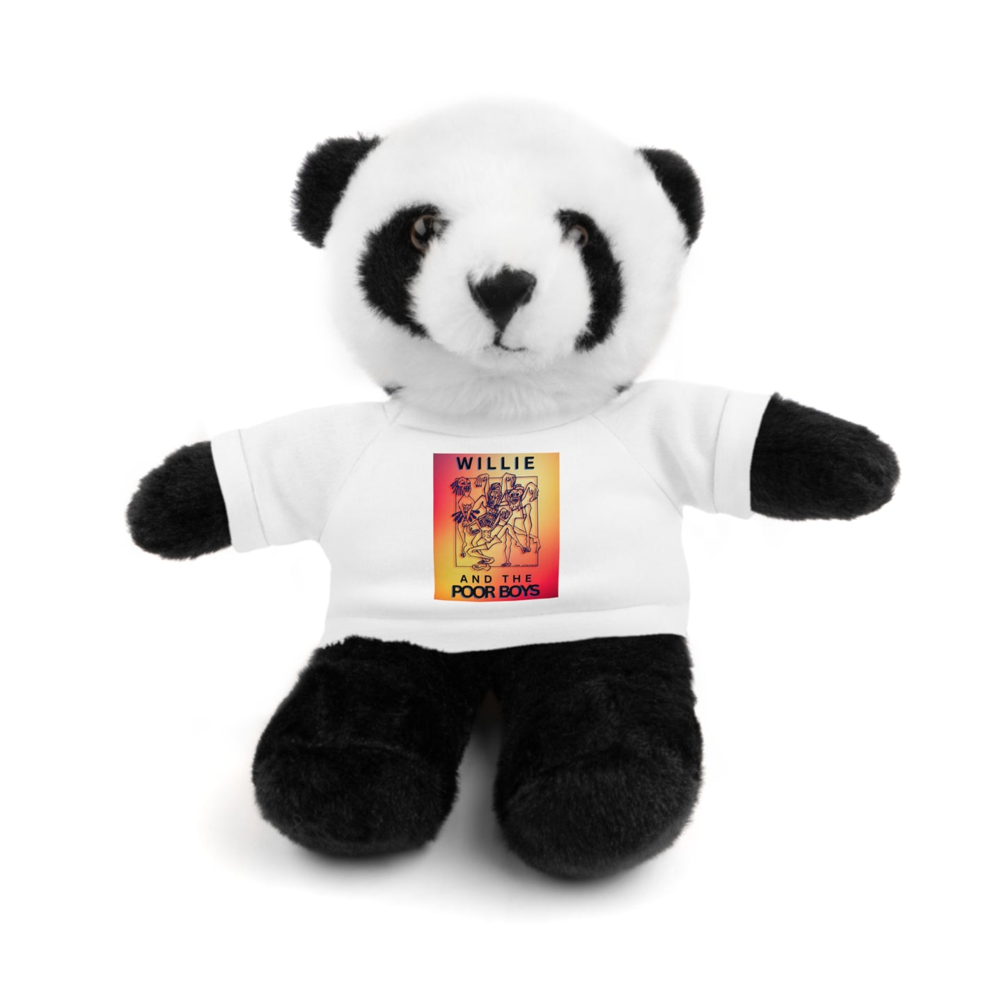 Willie & The Poor Boys 8" Plush Stuffed Animal – Choose 1 of 6 with Colorful T-Shirt